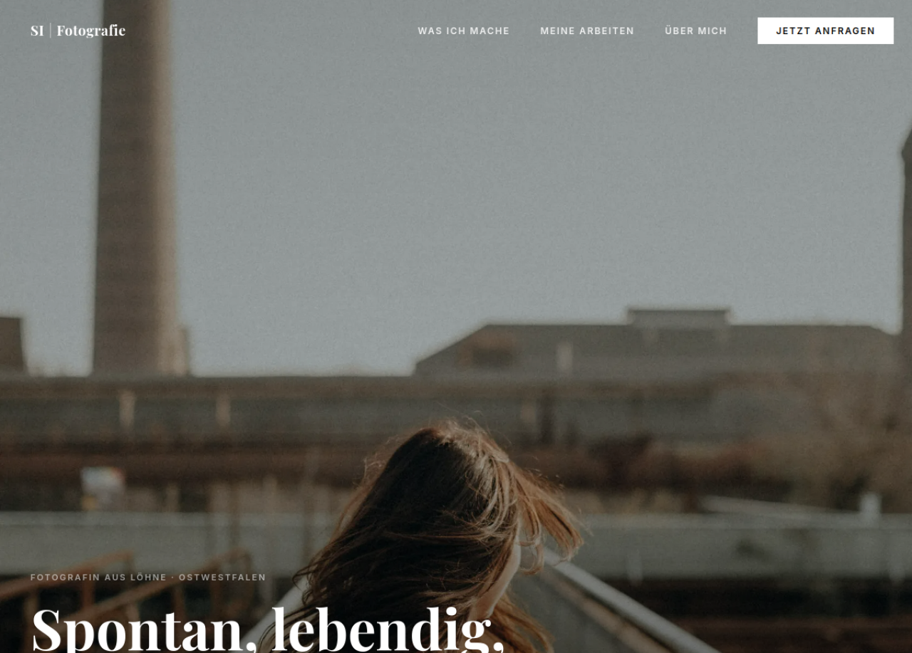 Screenshot der Website sifotografie.de